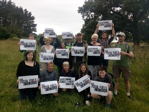 Anti-drilling campaigners at the Holmwood site