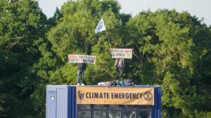 XR protesters at Horse Hill