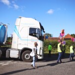 Extinction Rebellion activists slow walk a tanker at Horse Hill, 6 July 2020. Photos: Natasa Leoni